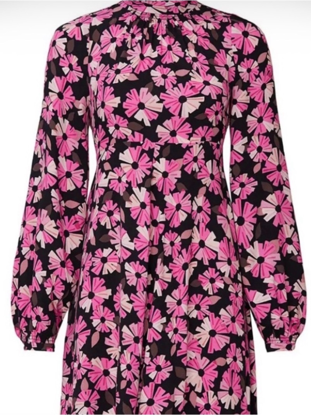 kate spade Black Dress with Pink Floral Print